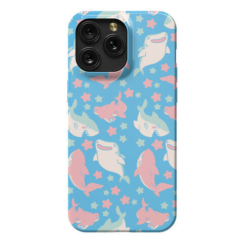 Happy Shark Pattern Phone Case